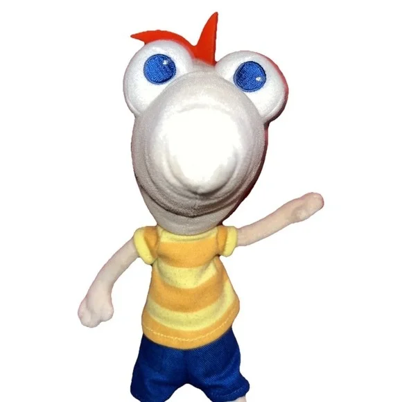 Disney Store Phineas Flynn Plush 14" Phineas and Ferb Stuffed Toy Doll Authentic - Picture 2 of 8